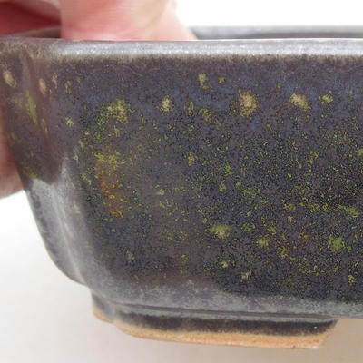Ceramic bonsai bowl 15 x 11.5 x 4 cm, color green - 2
