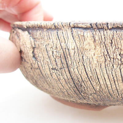 Ceramic bonsai bowl 16 x 16 x 5.5 cm, cracked color - 2