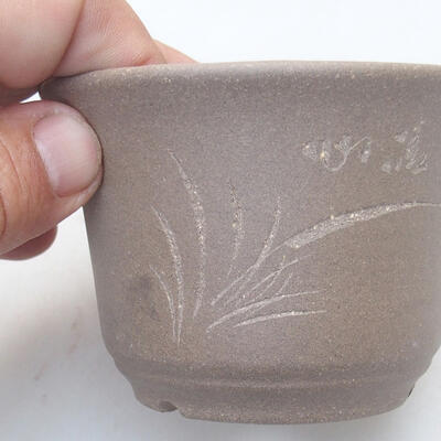 Ceramic bonsai bowl 9 x 9 x 6.5 cm, color brown - 2