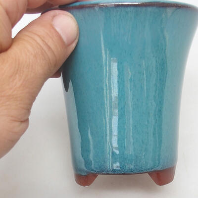 Ceramic bonsai bowl 9 x 9 x 9.5 cm, color blue - 2