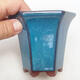 Ceramic bonsai bowl 10 x 9 x 9 cm, color blue - 2/3