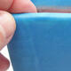 Ceramic bonsai bowl 9 x 9 x 8.5 cm, color blue - 2/3