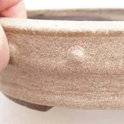 Ceramic bonsai bowl - 15 x 15 x 5 cm, color beige - 2