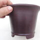 Bonsai bowl 14.5 x 14.5 x 11.5 cm, color brown-red - 2/3