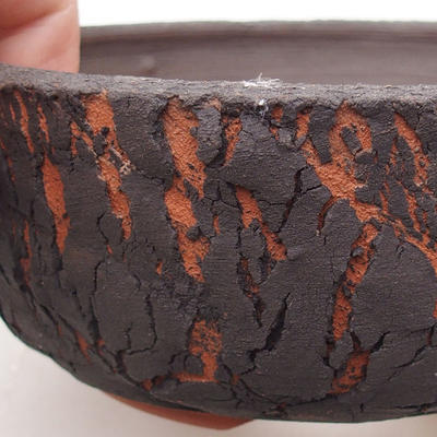 Ceramic bonsai bowl 14 x 14 x 6 cm, color cracked - 2