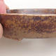 Ceramic bonsai bowl 10.5 x 10.5 x 2.5 cm, brown color - 2/4