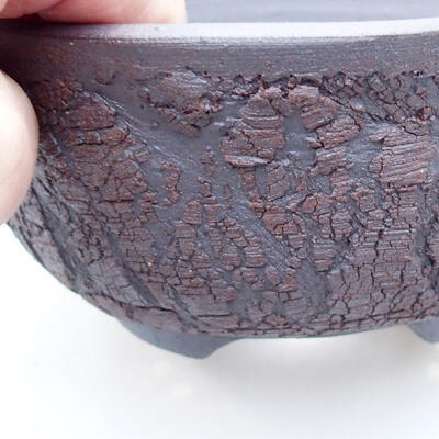 Ceramic bonsai bowl 14 x 14 x 6.5 cm, cracked color - 2