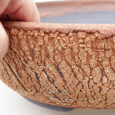 Ceramic bonsai bowl 23 x 23 x 7.5 cm, cracked color - 2
