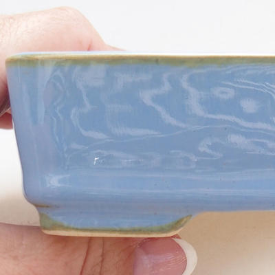 Ceramic bonsai bowl 12.5 x 10 x 3.5 cm, color blue - 2