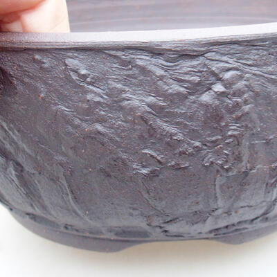Ceramic bonsai bowl 17 x 17 x 7 cm, cracked color - 2