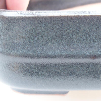 Ceramic bonsai bowl 13.5 x 12 x 4.5 cm, gray color - 2