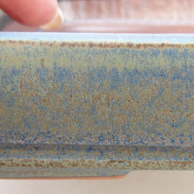 Ceramic bonsai bowl 17 x 12.5 x 3.5 cm, color blue - 2