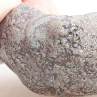 Ceramic shell 5.5 x 5.5 x 4 cm, brown-blue color - 2
