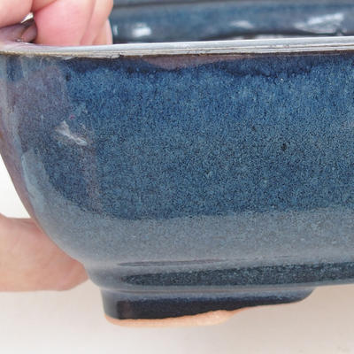 Ceramic bonsai bowl 21.5 x 16 x 6.5 cm, color blue - 2