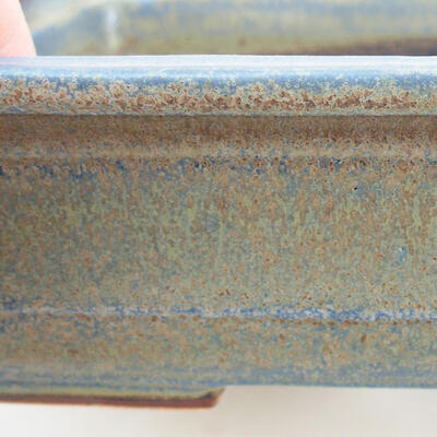 Ceramic bonsai bowl 16.5 x 11 x 5 cm, color blue - 2