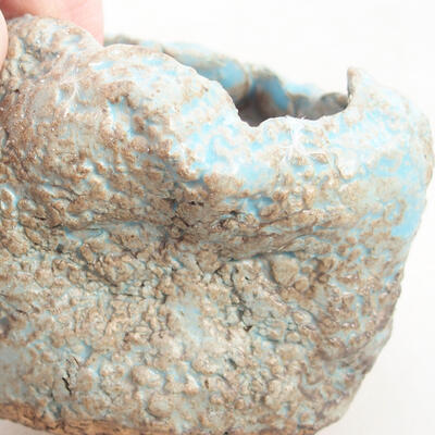 Ceramic shell 5 x 5 x 6 cm, brown-blue color - 2