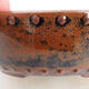 Ceramic bonsai bowl 17 x 17 x 4.5 cm, brown color - 2/3