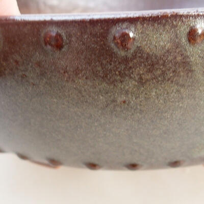 Ceramic bonsai bowl 17 x 17 x 5 cm, color gray - 2