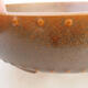 Ceramic bonsai bowl 16.5 x 16.5 x 4.5 cm, brown color - 2/3