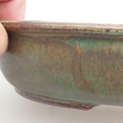 Ceramic bonsai bowl 22 x 17 x 5 cm, color green - 2