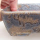 Ceramic bonsai bowl 17.5 x 13 x 4.5 cm, metal color - 2/4