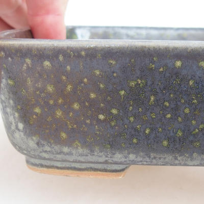 Ceramic bonsai bowl 15 x 12 x 4.5 cm, color green - 2