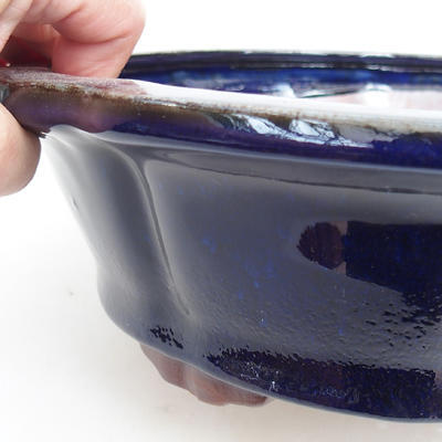 Ceramic bonsai bowl 25 x 25 x 7.8 cm, color blue - 2