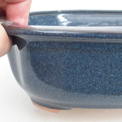 Ceramic bonsai bowl 21 x 17 x 7 cm, color blue - 2