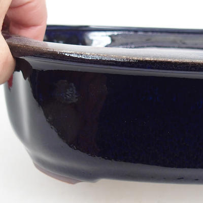 Ceramic bonsai bowl 24 x 21 x 7 cm, color blue - 2