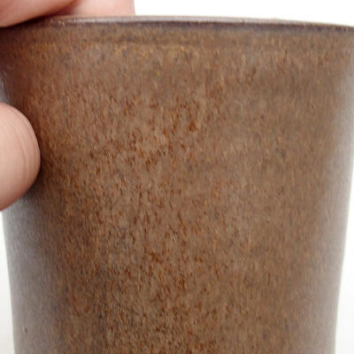 Ceramic bonsai bowl 8 x 8 x 10.5 cm, color brown - 2
