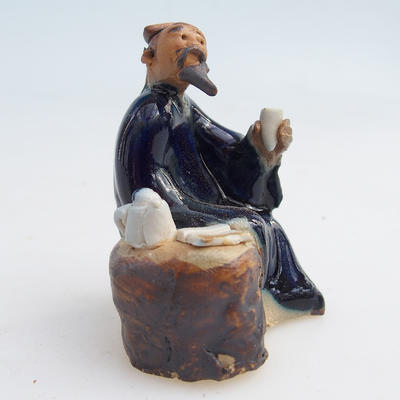 Ceramic figurine - the sage with tea - 2