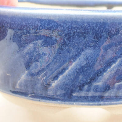 Ceramic bonsai bowl 11 x 11 x 4.5 cm, color blue - 2