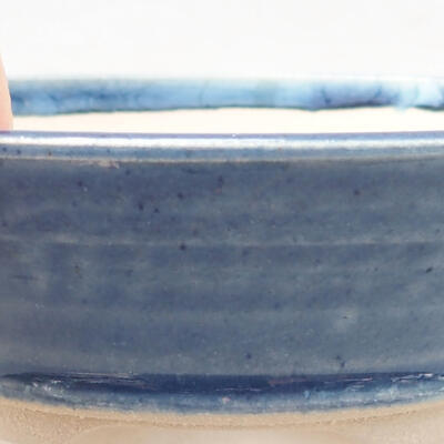 Ceramic bonsai bowl 11 x 11 x 4 cm, color blue - 2