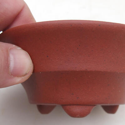 Bonsai bowl 10.5 x 10.5 x 4.5 cm, brick color - 2