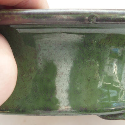 Ceramic bonsai bowl 22 x 17 x 7 cm, color green - 2