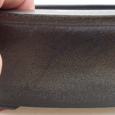 Ceramic bonsai bowl 23.5 x 20 x 7.5 cm, gray color - 2