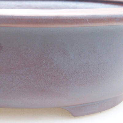 Ceramic bonsai bowl 24.5 x 20 x 8 cm, brown color - 2