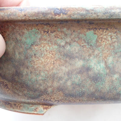 Ceramic bonsai bowl 24.5 x 20 x 8 cm, color green - 2