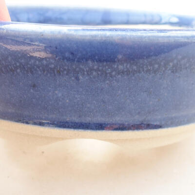 Ceramic bonsai bowl 11 x 11 x 3.5 cm, color blue - 2