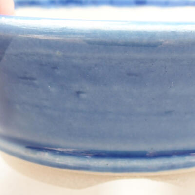 Ceramic bonsai bowl 10 x 10 x 4 cm, color blue - 2