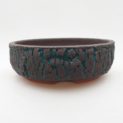 Ceramic bonsai bowl 18 x 18 x 6 cm, color cracked - 2