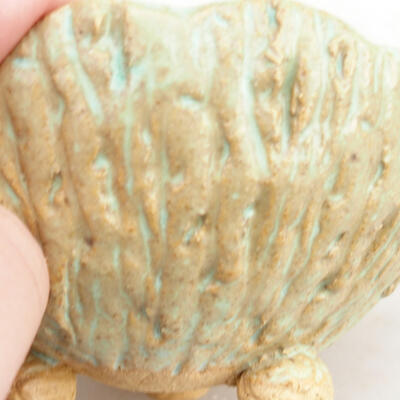 Ceramic shell 8.5 x 7.5 x 6 cm, color green - 2