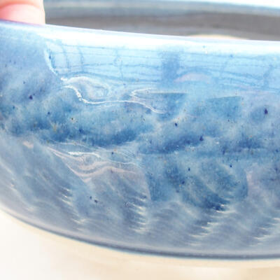 Ceramic bonsai bowl 14 x 14 x 5.5 cm, color blue - 2