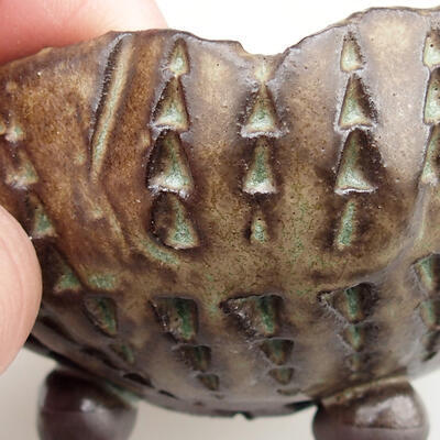 Ceramic shell 8 x 7.5 x 5 cm, color brown - 2