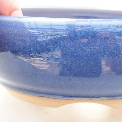 Ceramic bonsai bowl 14 x 14 x 5 cm, color blue - 2