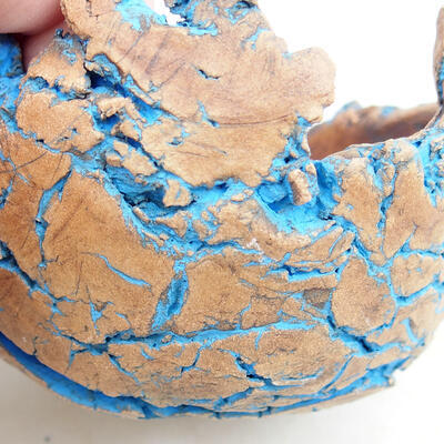 Ceramic Shell 8.5 x 8 x 6 cm, gray-blue color - 2