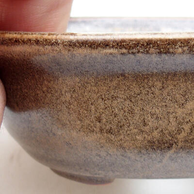Ceramic bonsai bowl 10 x 8.5 x 4 cm, brown color - 2