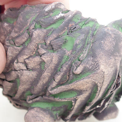 Ceramic Shell 8 x 7.5 x 7 cm, color gray-green - 2