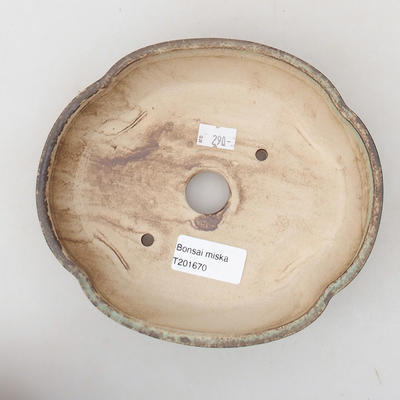 Ceramic bonsai bowl 18 x 15.5 x 4 cm, color green - 2