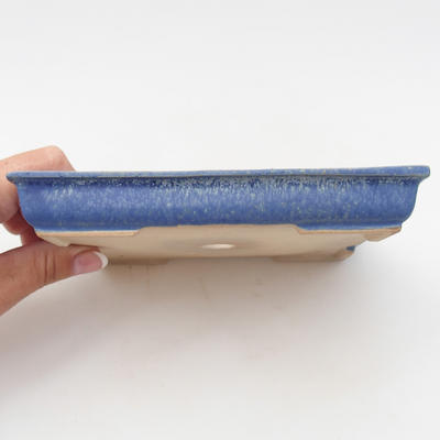 Ceramic bonsai bowl 15,5 x 13 x 2 cm, color blue - 2